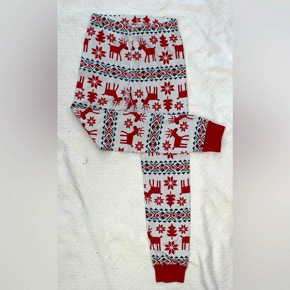 🎄 HANNA ANDERSSON 🎄 Christmas Long John Pajama Set Sz8 - Picture 4 of 5
